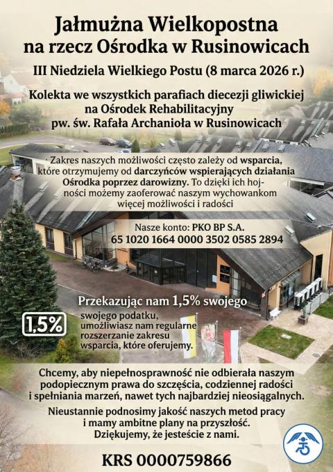 Przesłanie z Rusinowic - Wspólne dobro diecezji. Pomoc dla Ośrodka w Rusinowicach